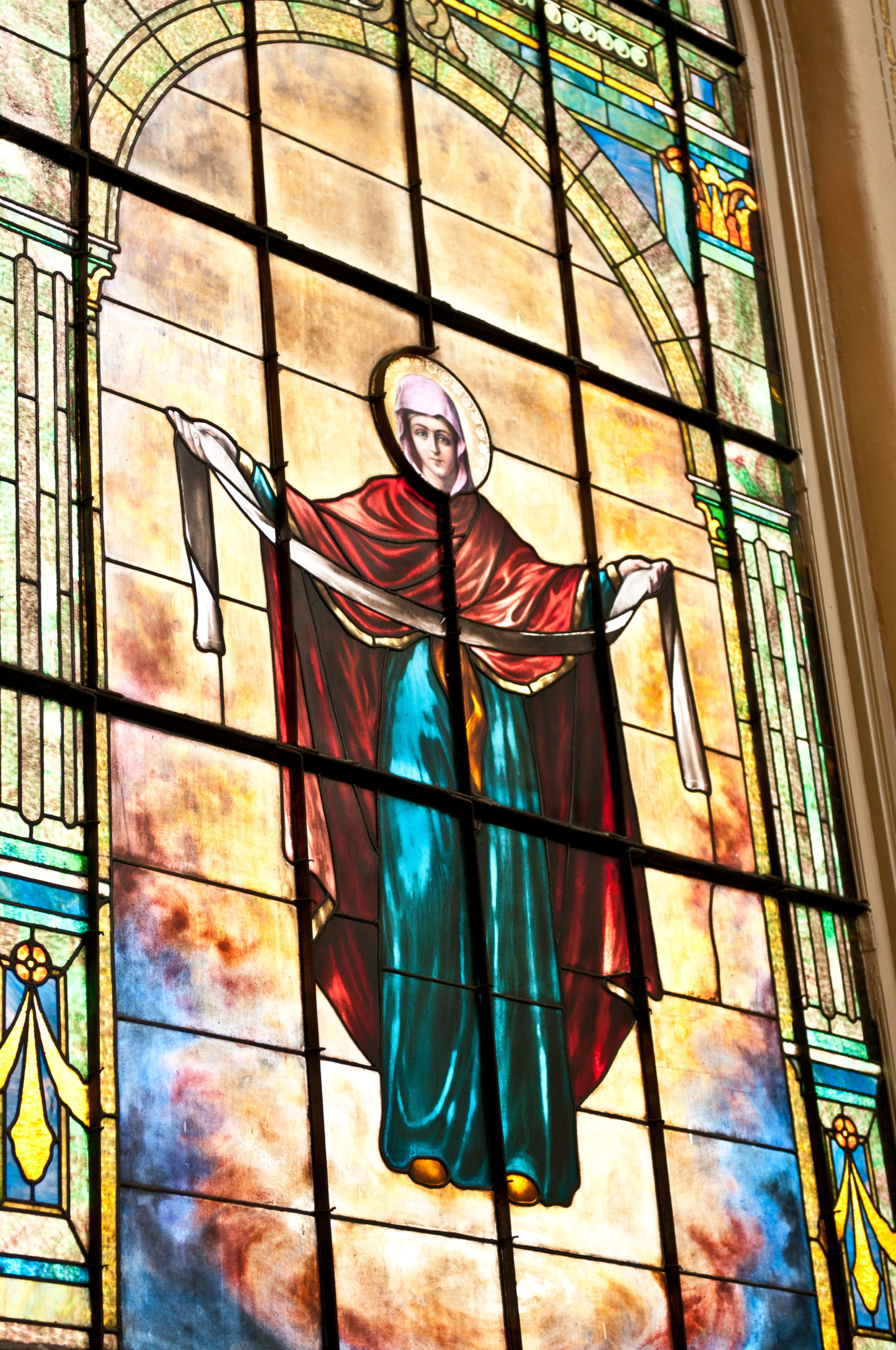 Stained glass at St Mary's Orthodox Cathedral