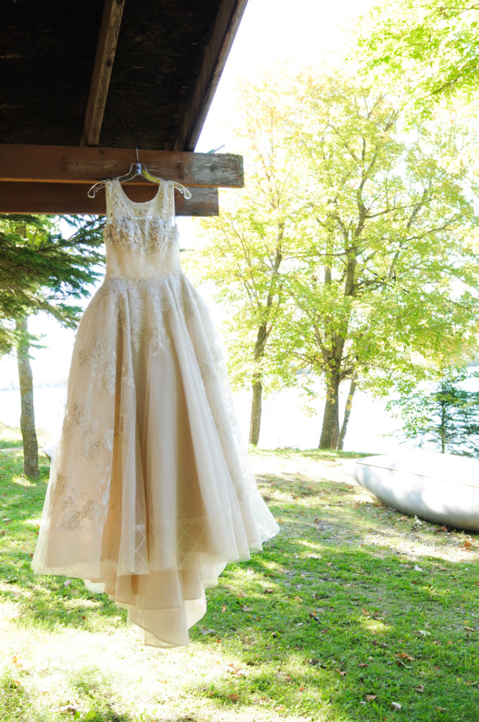 Yolancris Bridal gown at Maplelag Resort In Minnesota