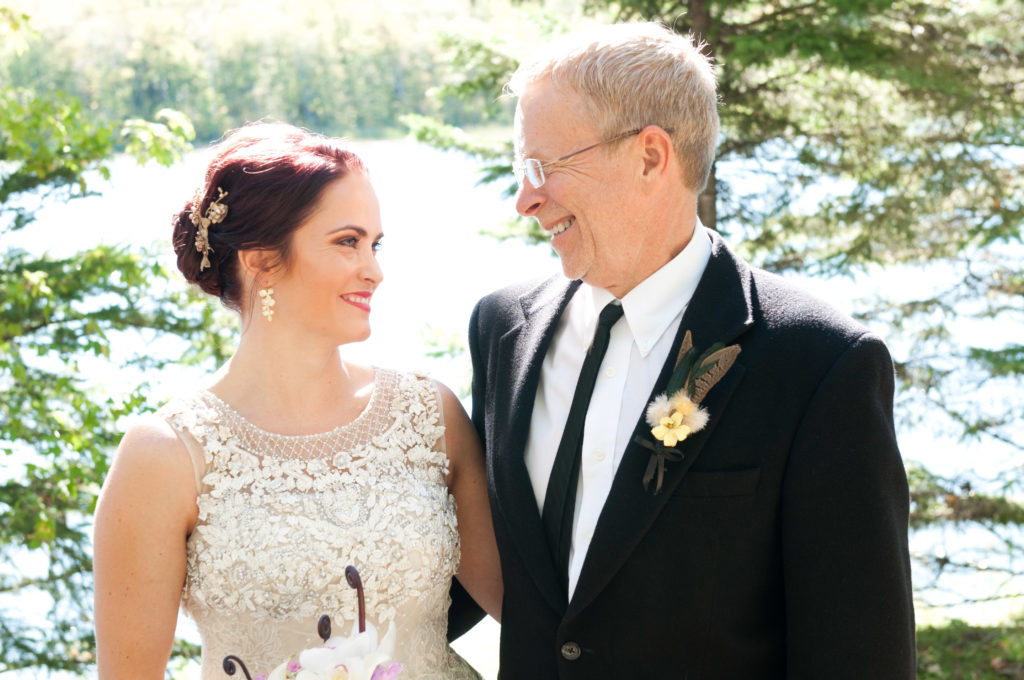 Bride and father at Minnesota wedding