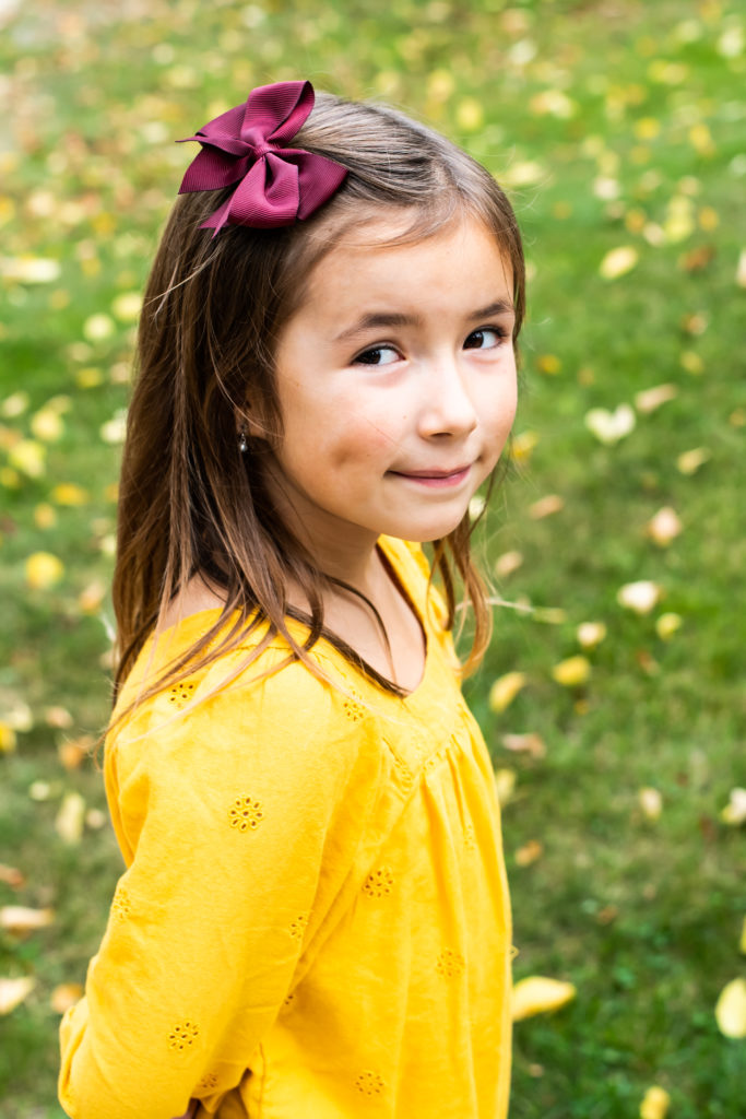 Little girl smiling at Minnesota park