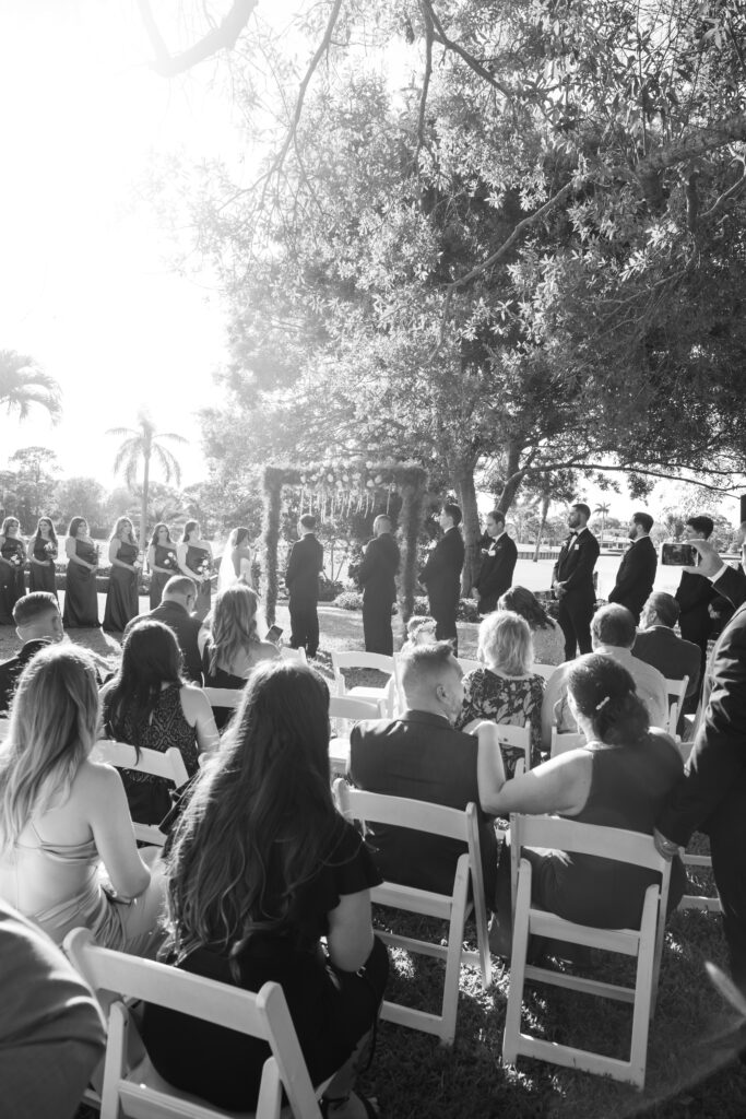 Wedding ceremony at Eastpointe country club 