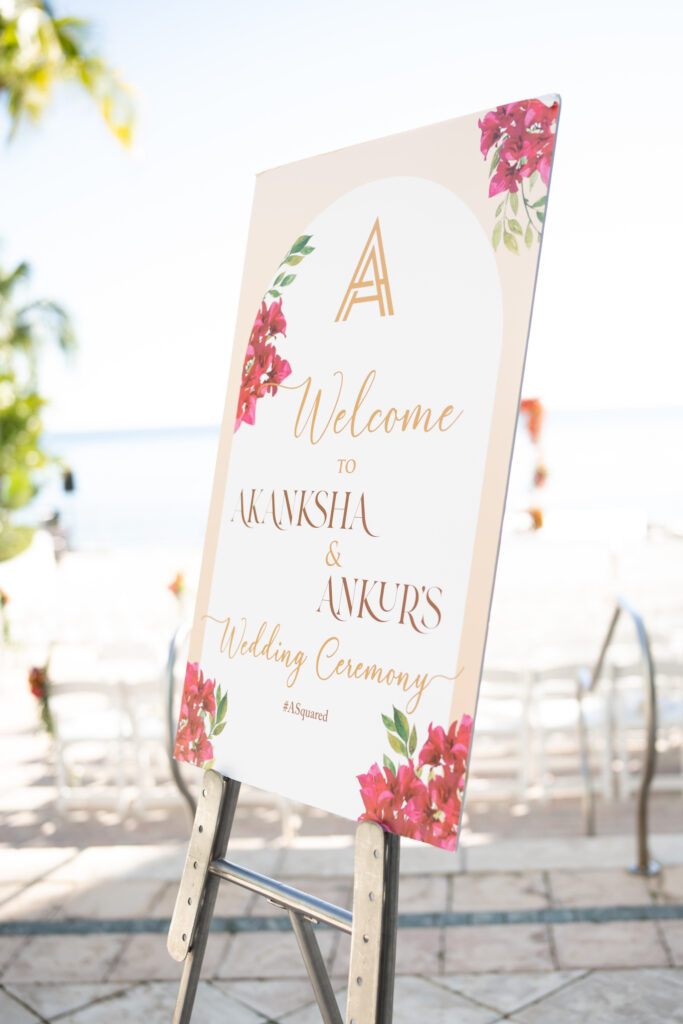 Welcome ceremony sign 